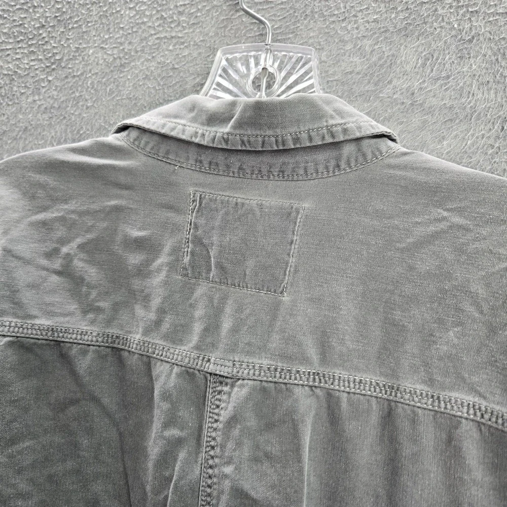 VINTAGE Levi's Men Button Up Shirt XL Gray Denim Long‎ Sleeve 90s